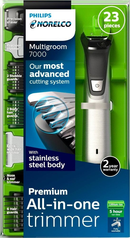 Philips Norelco - Multigroom 7000 Trimmer - Silver